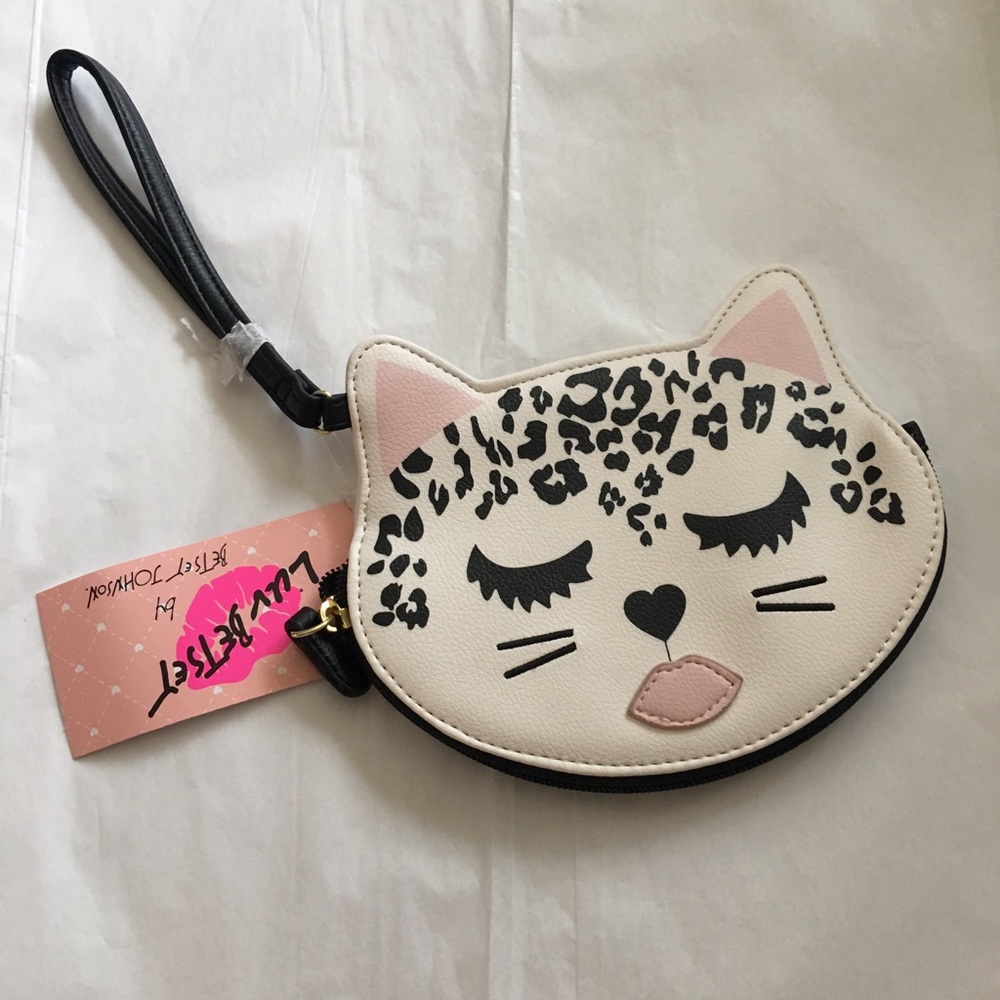 NEW - Betsey Johnson kitty wristlet